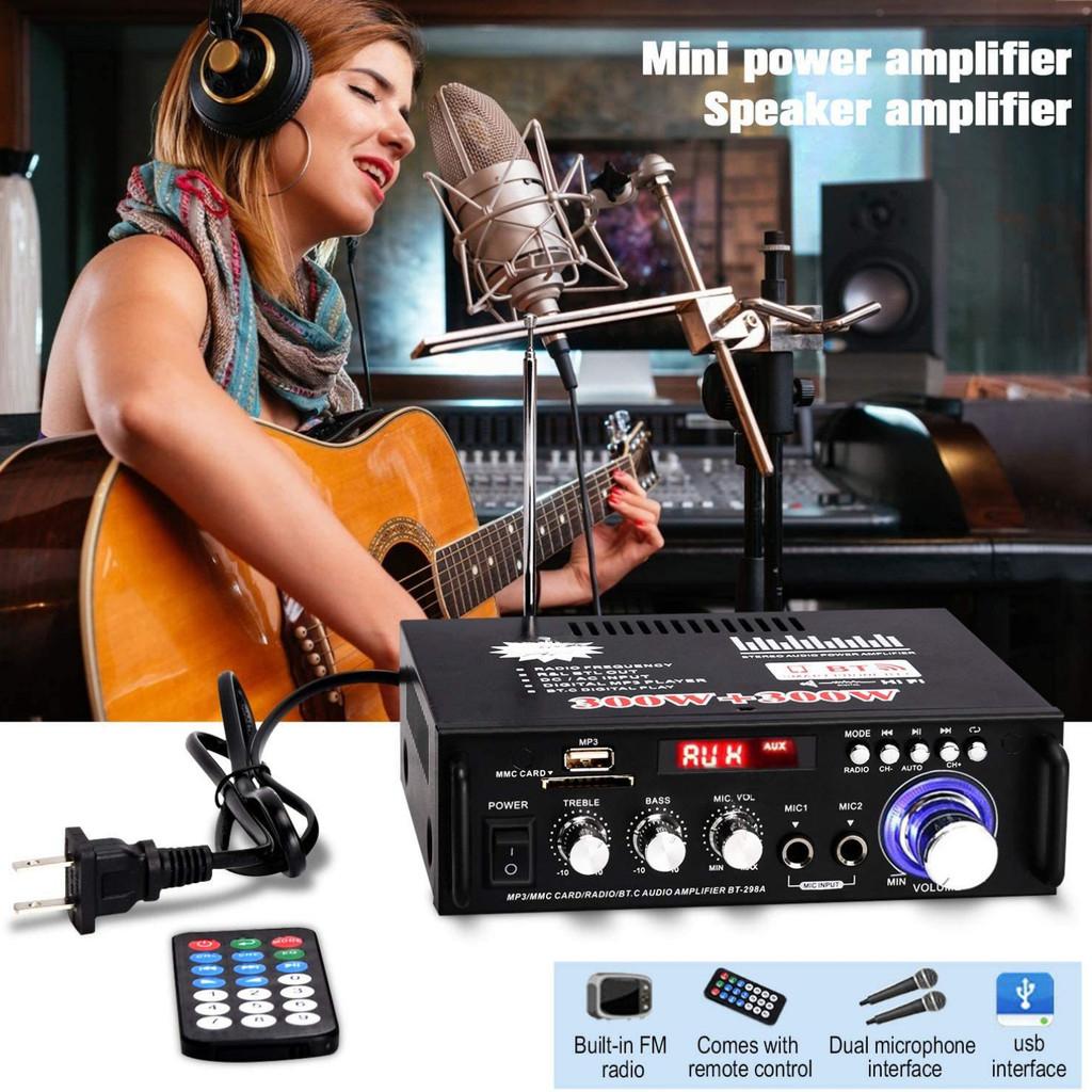BT-298A Мини Портативный Автомобильный Усилитель Мощности 12 В Bluetooth HIFI Аудио Усилитель Домашний Кинотеатр Стерео Динамик 18X13.6X5.5CM