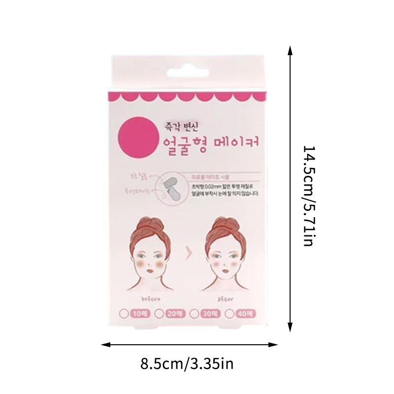 40 шт. невидимые V-образные ленты для подтяжки лица, наклейки для удаления морщин, наклейки для лица, лба, шеи, антивозрастные пластыри, маска для похудения лица