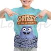 Summer Kids Grizzy And The Lemmings T-Shirts Children Cartoon 3D T Shirts Camiseta Boys Girls Teens Toddler T Shirts Tee Tops