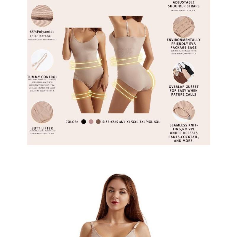 Postpartum Buttock-Lifting Seamless Shaper Women's Bodysuit with Straps for Tummy Control and Figure Sculpting