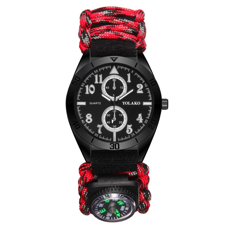 Трендовые Модные Личностные Кварцевые Часы На Открытом Воздухе Многофункциональные Спортивные Мужские Часы Мужские Часы Камуфляжный Ремешок