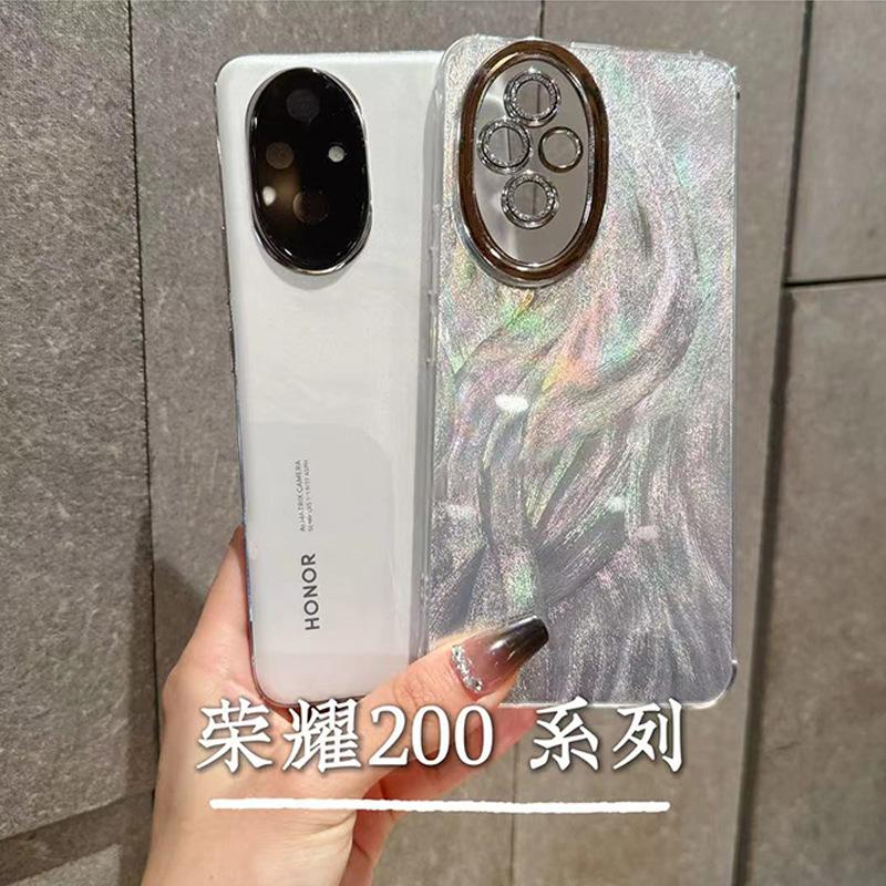 Подходит для чехла мобильного телефона Honor 111, новый чехол «Перо Авроры» 111pro, с блестящей пленкой для объектива, ручной.
