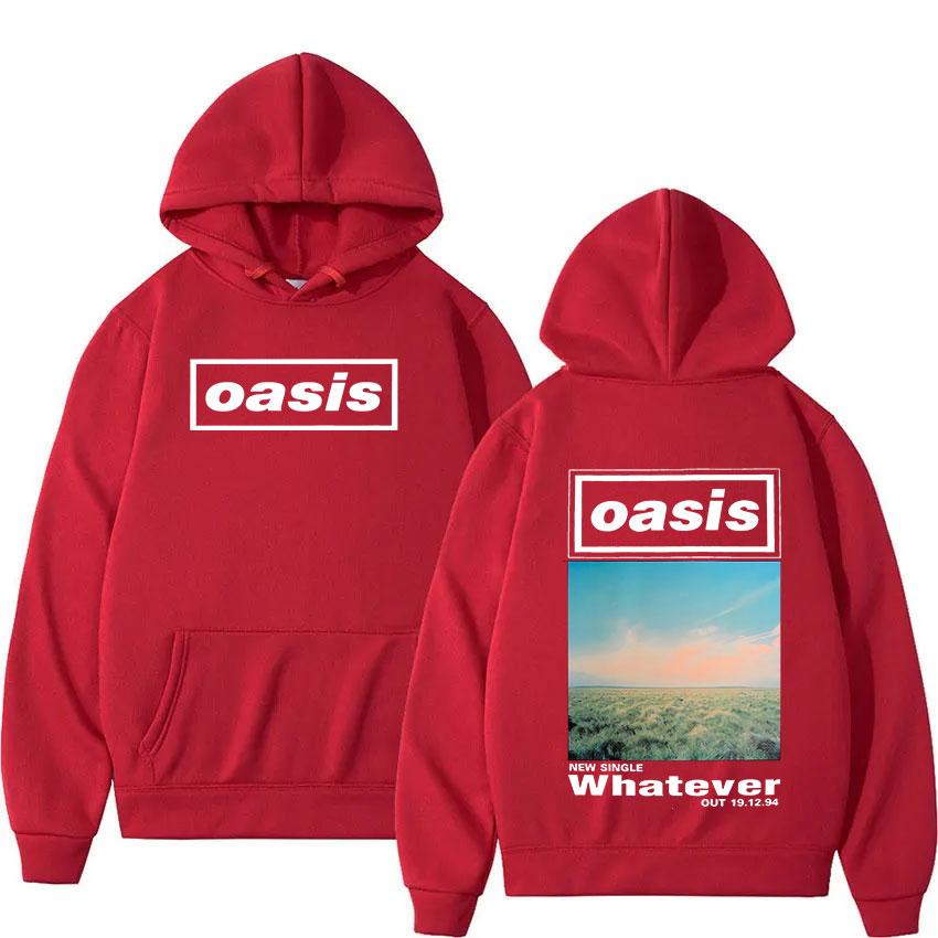 British Band O-Oasis Whatever 2024 Tour Album hoodies Men Women Hip Hop Fashion Vintage Oversized Sweatshirt Pullover Streetwear