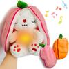 Cute Music Luminous Breathing Doll with Motion Lights Plush Baby Sleeping Toys Bunny Soft Cartoon Plush Doll Early Childhood