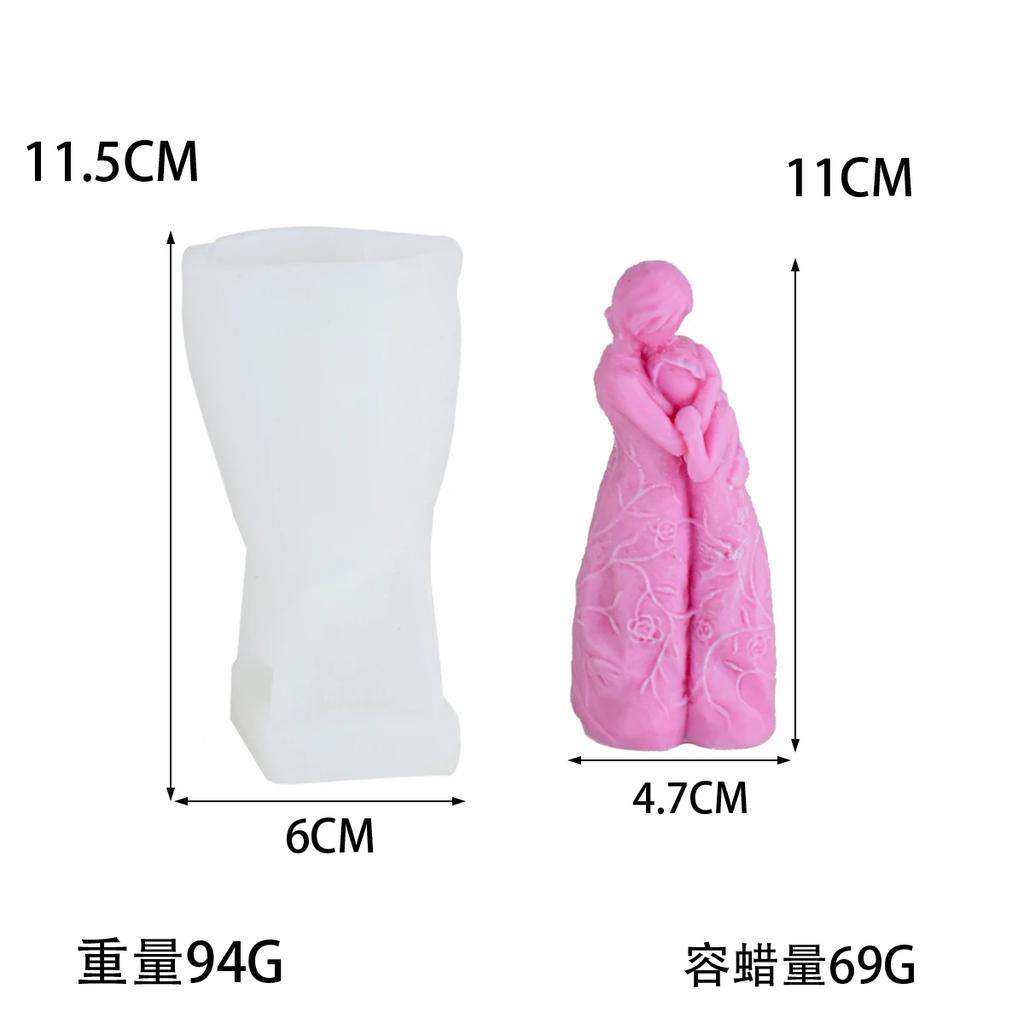 3D Свеча 'Мама обнимает ребенка'/'Беременная'/'Пара обнимается' Силиконовые формы DIY Ручная работа Мыло Гипс Смола Поделки Форма Статуэтки Домашний Декор