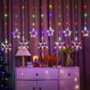USB LED Moon & Star Curtain Lights with Remote: Christmas Décor