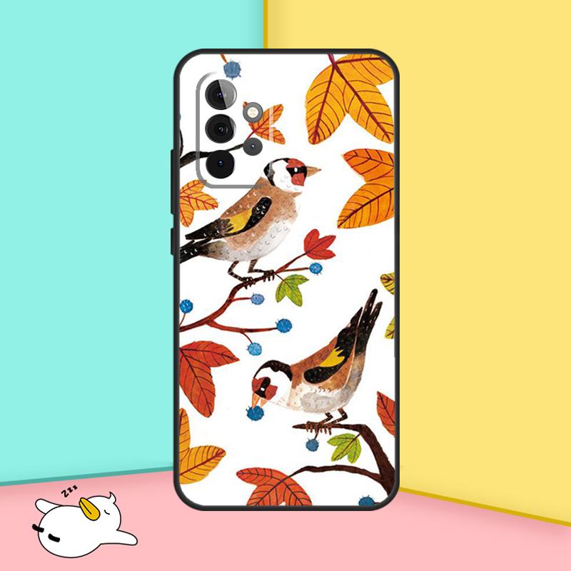 Чехол с европейской щеглом для Samsung Galaxy A54 A34 A14 A53 A33 A13 A52 A32 A12 A51 A71 A52S A21S Мягкая крышка