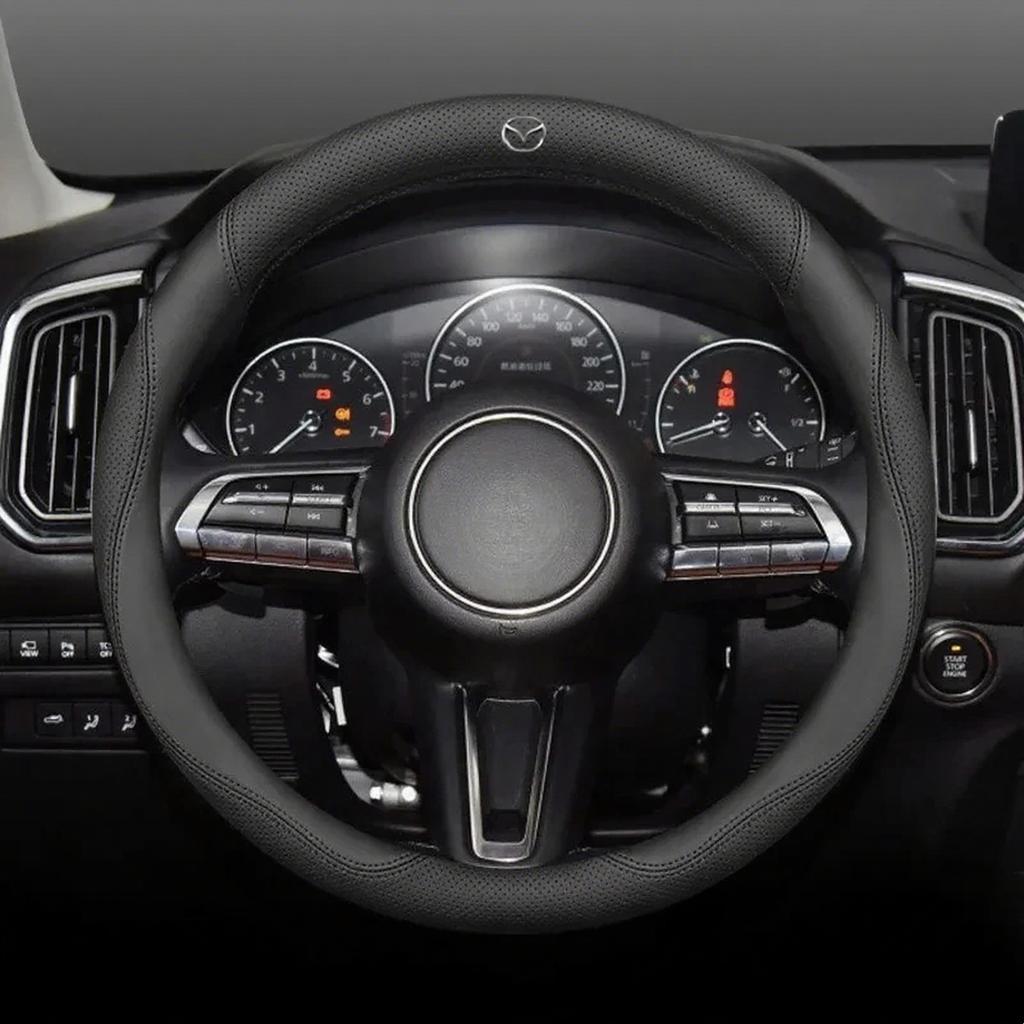 Для Mazda 3 5 6 SKYACTIV Axela Atenza CX30 CX50 CX5 CX7 CX8 CX9 MX5 RX8 BT50 Замшевая Кожаная Накладка на Руль Автомобиля Аксессуары