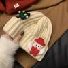 Woven Christmas Plush Cap Soft Big Pullover Hat Personality Thickened Brimless Cap Keep Warm