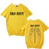 2021 summer new models, dark wings, printed round neck short-sleeved casual large-size loose top, women's clothing wholesale