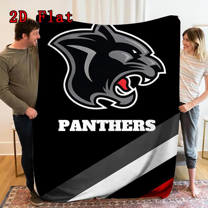 Panthers 2D Flat Pattern Flannel Blanket High quality All Seasons Warmth and Comfort Perfect for Christmas Gifts.SMT0917117