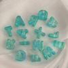 Transparent Acrylic UV Matte-nish Planet Bead Large-hole 26-letter Alphabet Beads DIY Handmade Loose Beads Phone Charm