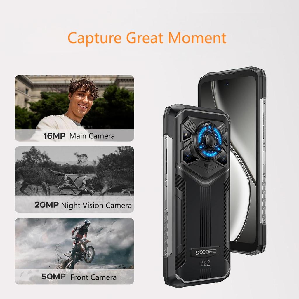 Doogee Смартфон 5G Blade20 Play, 32 ГБ + 256 ГБ, 10300 мАч, 6,6-дюймовый дисплей, 50 МП, Android 15