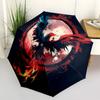 1pc Phoenix Rising Automatic Open/close Umbrella, 8-Rib sturdy structure, Portable Travel Umbrella, Parties, Everyday Use 081