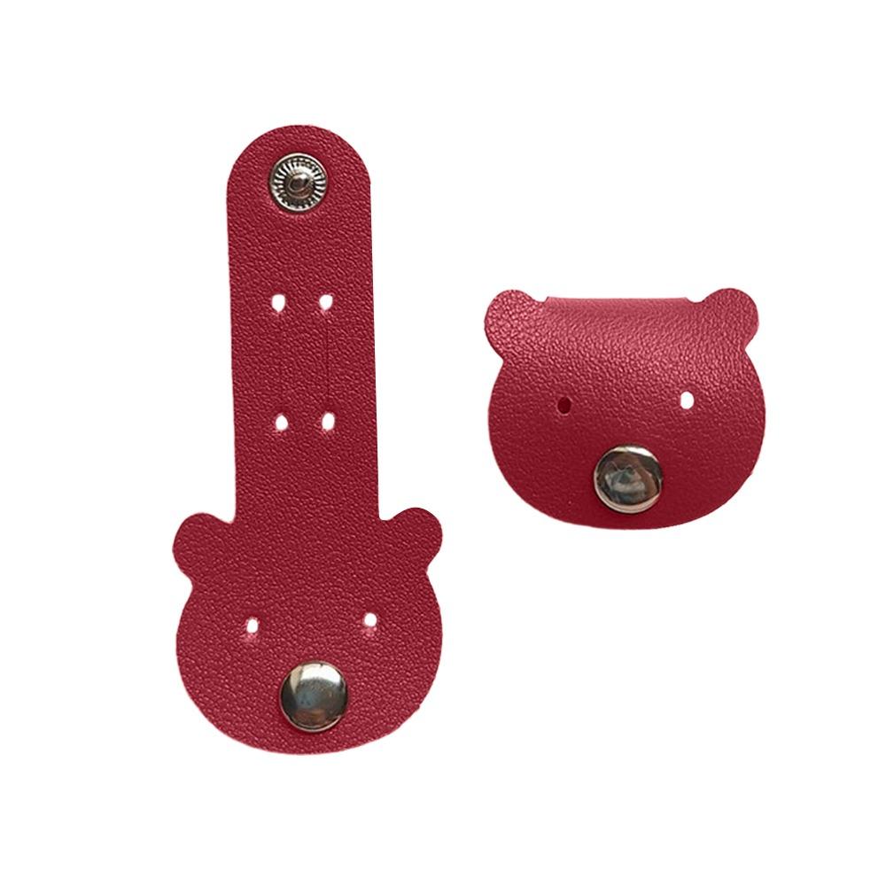 Durable Leather Cable Ties Elastic Tie Soft Cable Organizer Cute Reusable Cord Clip Data Cable Storage