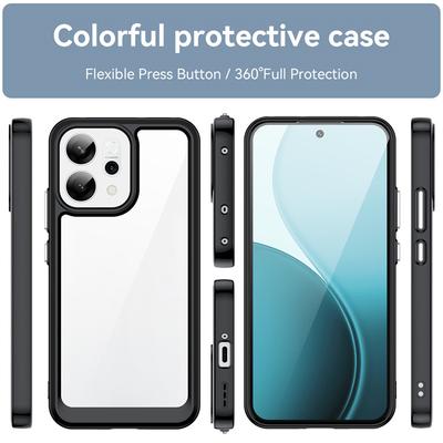 Для чехла OPPO Reno14 FS Reno14 FS F Крышка TPU Бортик Акриловая Задняя Панель Прочный Бампер Защитные Чехлы для Телефона На Reno 14FS Funda