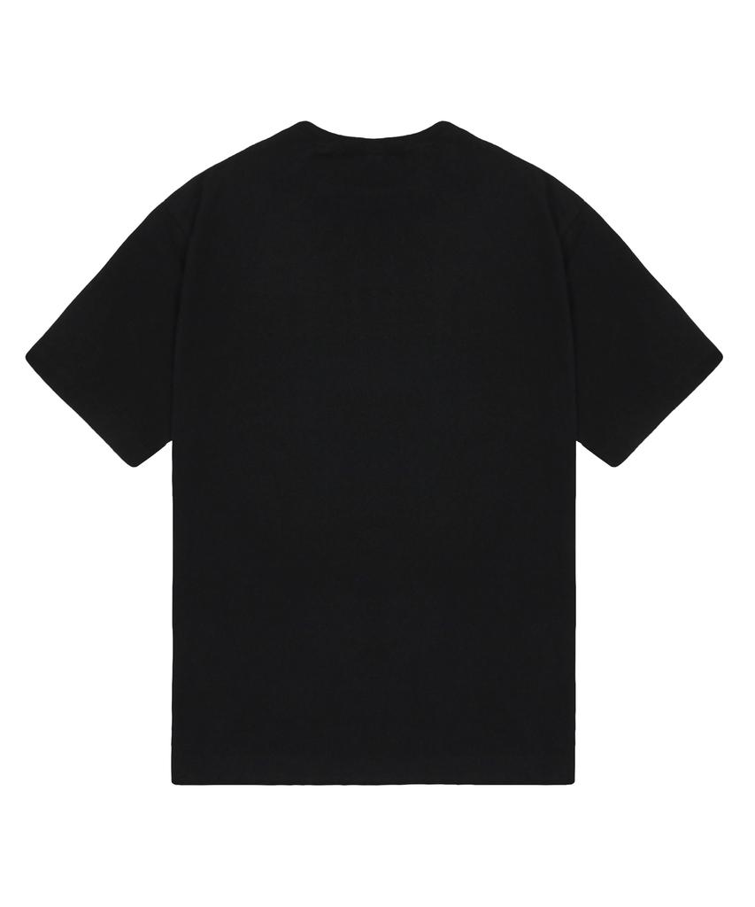 GRAVER [Unisex] Small Double Drawing Smile Short Sleeve T-Shirt_Black
