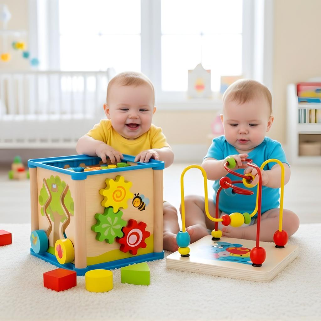 Wooden Montessori Educational Cube Maze Toy Birthday Gift