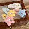 Winter Plush Stars Rhinestones Hairpin Colorful Cute HairClips BB Clip For Woman Girl Sweet Barrettes Fashion Hair Accessories