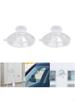 Pack of 60 Clear Suction Hooks with Cable Slot Transparent Suction Cup Holder HX6C