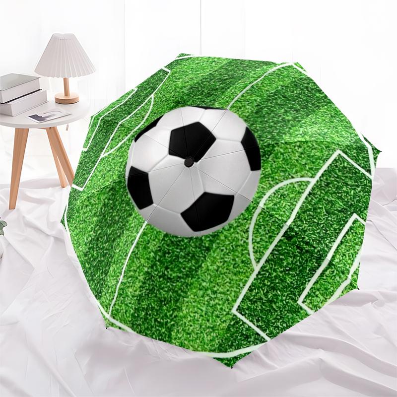 1PC football sport Umbrella Portable Folding Umbrella Iron Frame Hole Bone Structure Outdoor Home Umbrella A10
