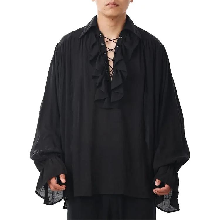 Renaissance Men OR Women Pirate Shirt Vampire Medieval Costume Cotton Linen Shirts