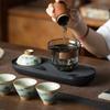 Chinese Tea Set Hand-painted Underglaze Ceramic Glass Tea Set Portable Outdoor Travel Kung Fu Tea Set 1 Pot 3 Cups