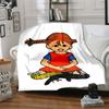 Pippi Longstocking Flannel Blanket Soft Warm All-Season Throw, Design for Camping, Car Travel, Hiking Sofa, Bed, Office Perfect Gift for Parties