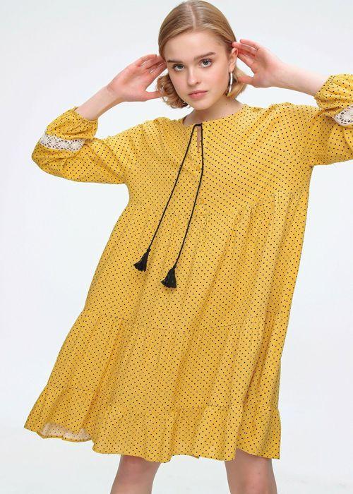 MT Clothes - Yellow Volanté Dress 42