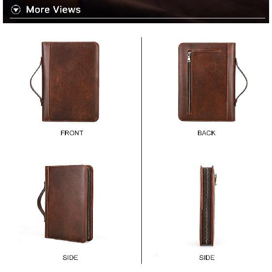 A5Laptop Notebook Case Handmade Genuine Leather With Multiple Card Fountain Pen Positions School Office Supplies Stationery