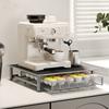 Capsule Coffee Storage Rack Pull-Out Organizer Coffee Machine Rack with Drawer Tea Bag Storage Box Kitchen Organizer Shelves