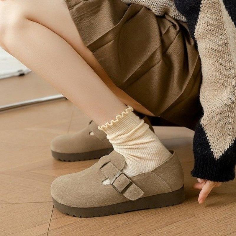 2024 New Style Women Flats Slip On Flat Shoes Candy Color Woman Boat Shoes Black Loafers Faux Suede Ladies Ballet Mary Jane