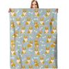 Cute Pet Dog Blanket Soft Lightweight Cozy Flannel Throw Blanket for Kids Lap Bedroom Sofa Couch Bed Travel Office Home Decor