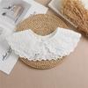 Linbaiway Lace Chiffon Doll Fake Collar Ladies Shawl Wrap Removable Detachable Embroidered False Collar Clothes Accessory