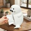 Stylish Large Capacity Seal lion Napkin Holder Smooth Exquisite Napkin Storage Box Cute Cartoon Ceramic Tissue Box Bedside