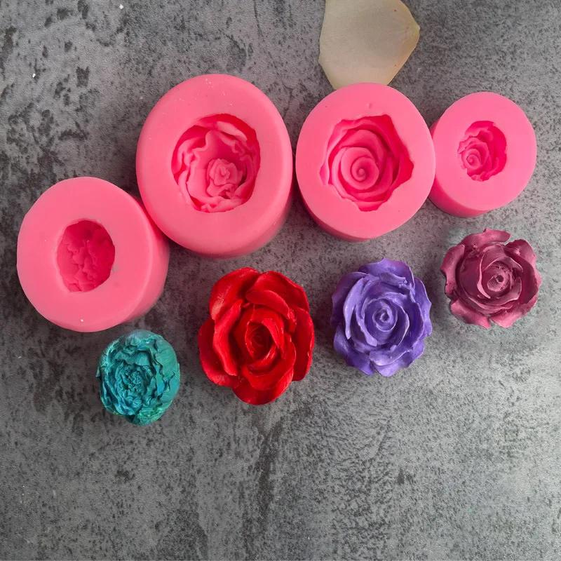 3D форма для торта, кекс, цветок, роза, силиконовая форма для помадки, мыла, желе, конфет, шоколада, украшения, инструменты для выпечки, формы