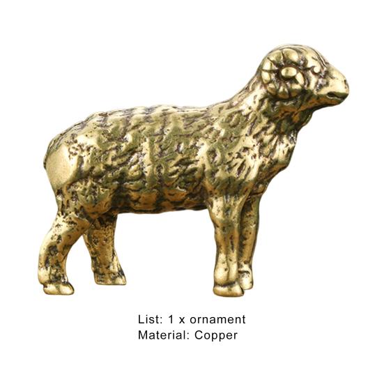 Childlike Sturdy Chic Solid Clear Lines Sheep Sculpture Ornament