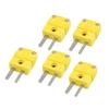 Uxcell Thermocouple Connector Thermocouple Temperature Wire Plug Pack of 5 K-Type SMPW-K-M/F Connector,