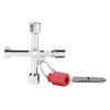 4 Way Multi Functional Universal Cross Key with Bit Zinc Alloy Plumbers Electricians Tools