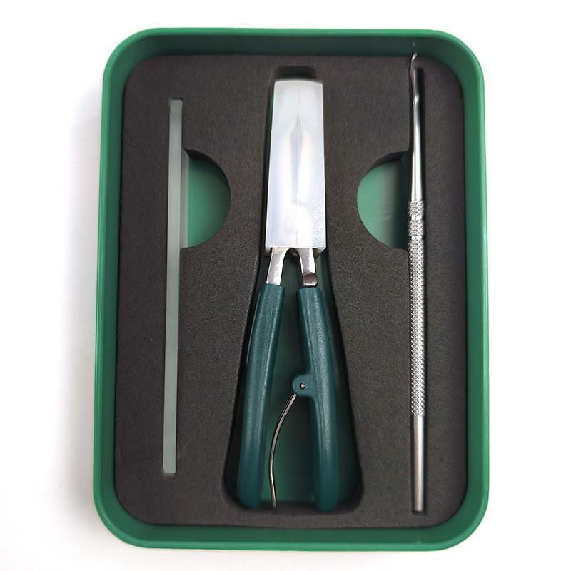 High-Grade Anti-Splash Angled Nail Clippers Set - Large Opening, Three-Piece for Grooved Nails