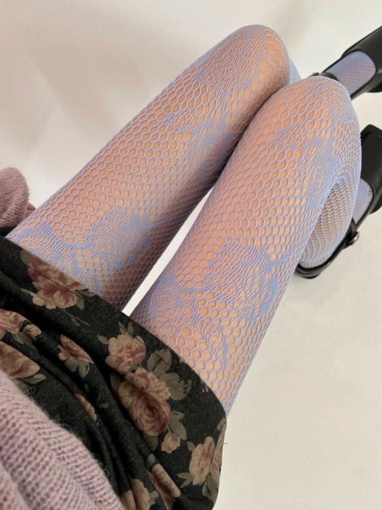 Весенне-осенний дизайн Женские сексуальные чулки-сетка Нейлоновые колготки с кружевом в виде розы Прохладные ажурные колготки-сетка анти-зацеп