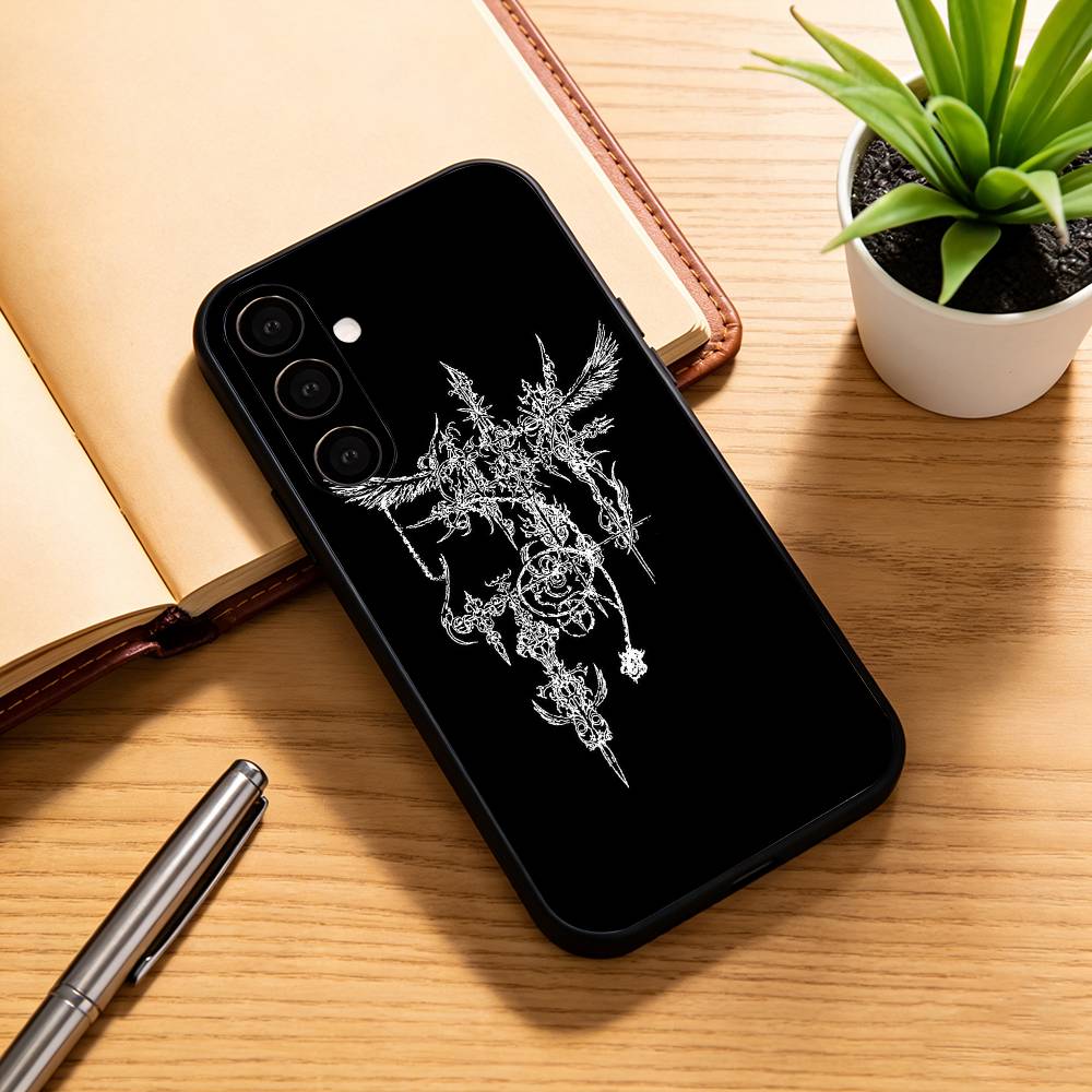 Чехол для телефона Cyber S-Sigil C-Cross для Samsung Galaxy A73, A72, A71, A70, A53, A52, A51, Других Мягкий Черный Чехол