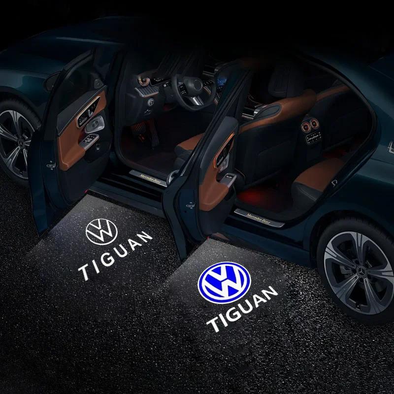 T24For Volkswagen VW R Line GTI Touareg 7P Golf 5 6 7 Jetta MK5 MK7 Passat B6 B7 B8 B9 CC Tiguan LED Car Door Light Projector Lamp