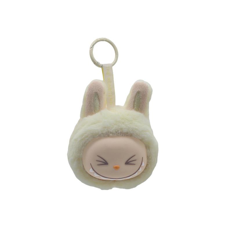 Милая плюшевая кукла с головой Лабубу из винила, сумка-брелок, кулон, рюкзак для пары, подвесные украшения, украшения для дома, детские игрушки, подарки на день рождения