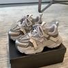 Women's Chunky Sneakers  Breathable Mesh Platform Sports Shoes Woman Fashion Lace Up Thick Sole Casual Shoes Mujer 2025