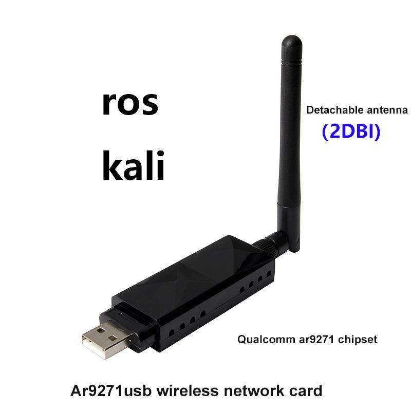 AR9271 802.11n 150 Мбит/с беспроводной USB-адаптер Wi-Fi + сетевой адаптер с антенной Wi-Fi 6 дБи для Windows 7/8/10/Kali Linux F10-005