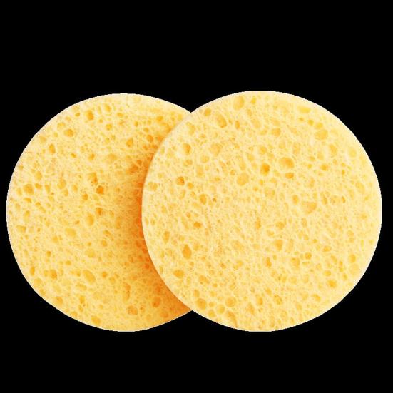 30 шт., губка для лица с куркумой и койевой кислотой, очищающая поры, многоразовая, круглая, абсорбирующая, для снятия макияжа, отшелушивающая, спа, комплект очищающих подушечек для лица