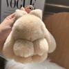 Cute Plush Rabbit Keychain Soft and Comfy Rabbit Fur Mini Bunny Pendant Lovely Women Bag Schoolbag Car Accessory Gift for Girls