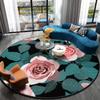 3D Flower Round Carpet Living Room Decoration Floor Mats for Home Bedroom Anti-SlipPlayroom Decor Rug Non-slip Mat
