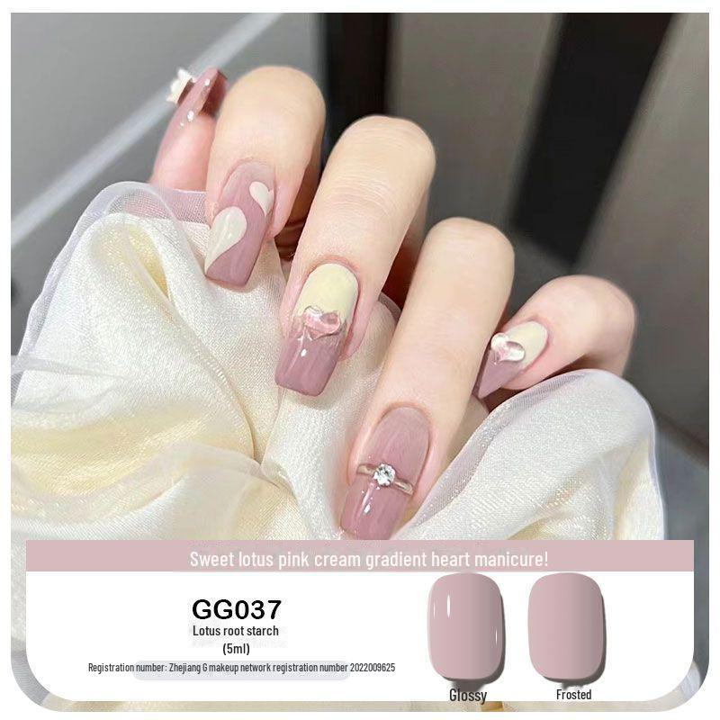 Platinum Haifei Nude Ice Gel Nail Polish - Модный прозрачный нюд от Xiaohongshu